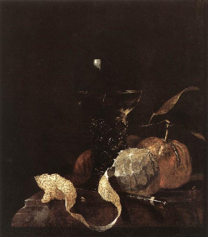 KALF, Willem Still-Life with Lemon, Oranges and Glass of Wine Norge oil painting art